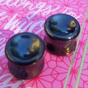 Hematite Concave Stone Plugs